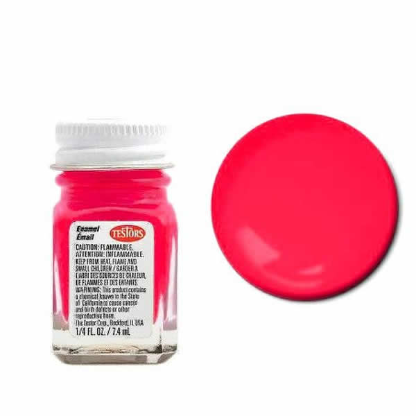 TES1178TT Pink Flourescent Enamel Paint .25oz Jar Testors Main Image