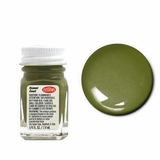 TES1195TT Split Pea / Olive Green Flat Enamel Paint .25oz Jar Testors Main Image
