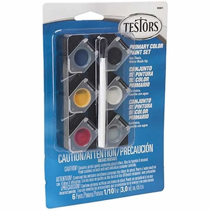 TES9001 Acrylic Primary Color Paint Pod Set Testors