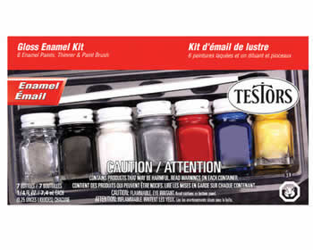 TES9115PT All-Purpose Gloss Enamel 6 Color Paint Set Testors