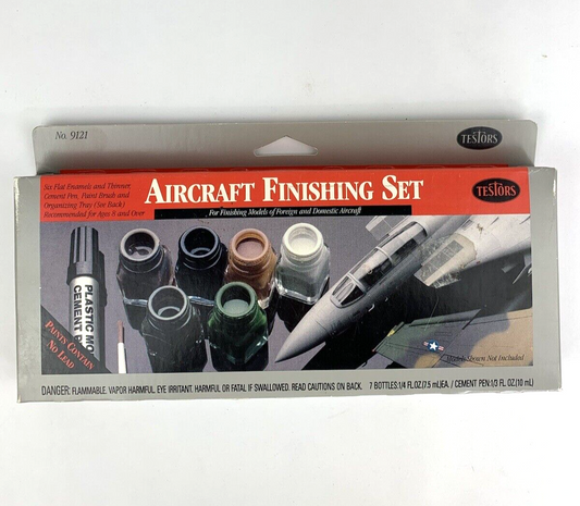 TES9121PT Aircraft Finishing 6 Color and Glue Set by Testors