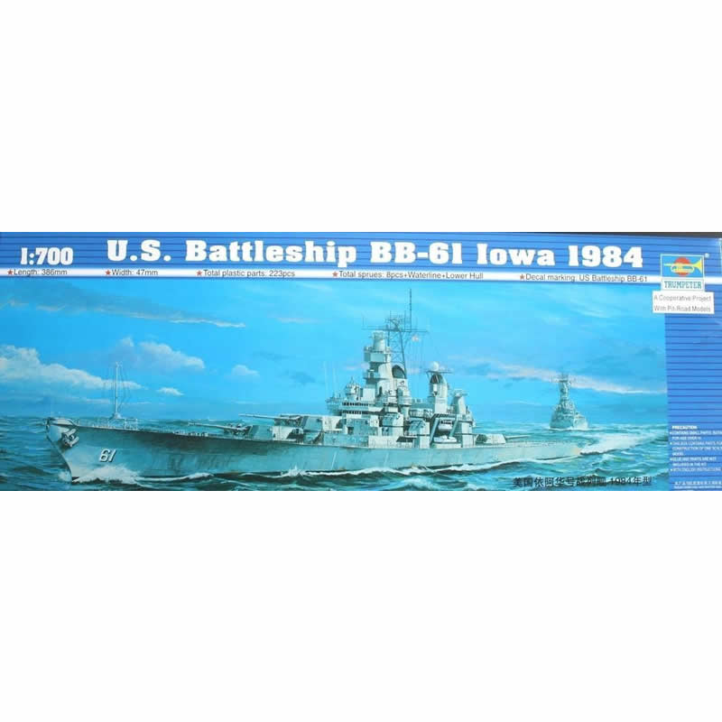 TRP05701 USS Battleship Iowa BB-61 1/700 Scale Plastic Model Kit Trumpeter Main Image