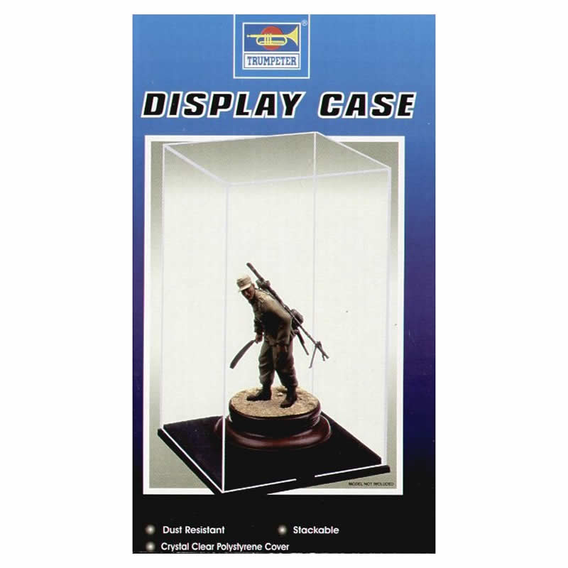 TRP9807 Display Case 1/12  to 1/16 Figures 4.6L x 4.6W x 8.1H (inches) Trumpeter Main Image