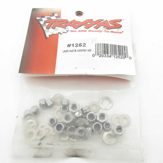 TX1252 Nut Set Lock Nuts 3mm (11) and 4mm (7) Washers Traxxas Main Image