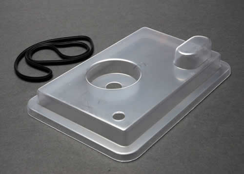 TX1571X Radio box lid (clear) with rubber gasket (1) Traxxas