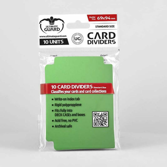 UGDCD010357 Green Card Dividers Standard Size Pack of 10 Dividers Main Image