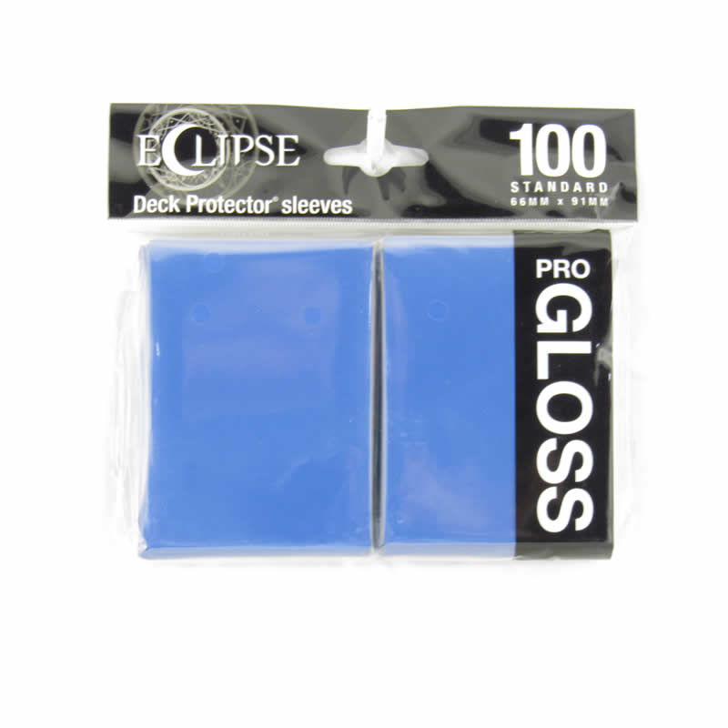 UPR15602 Pacific Blue Gloss Standard Sleeves 66mm x 91mm 100-sleeves Single Pack Eclipse 2nd Image