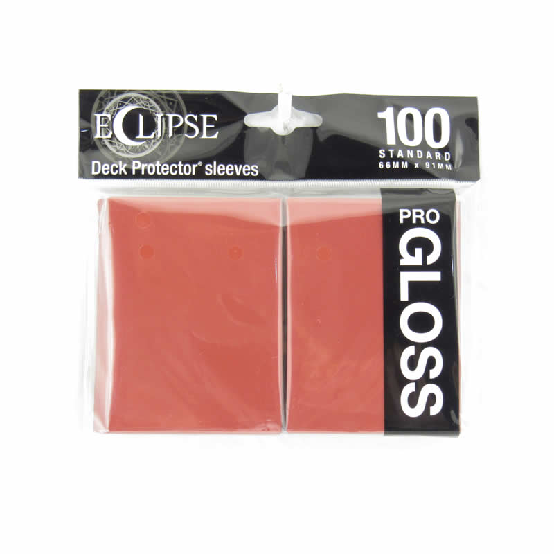 UPR15604 Apple Red Gloss Standard Sleeves 66mm x 91mm 100-sleeves Single Pack Eclipse Ultra Pro 2nd Image