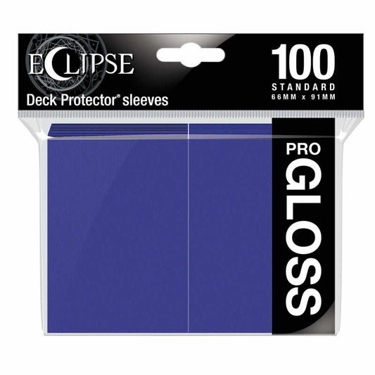 UPR15610 Royal Purple Gloss Standard Sleeves 66mm x 91mm 100-sleeves Single Pack Eclipse Main Image