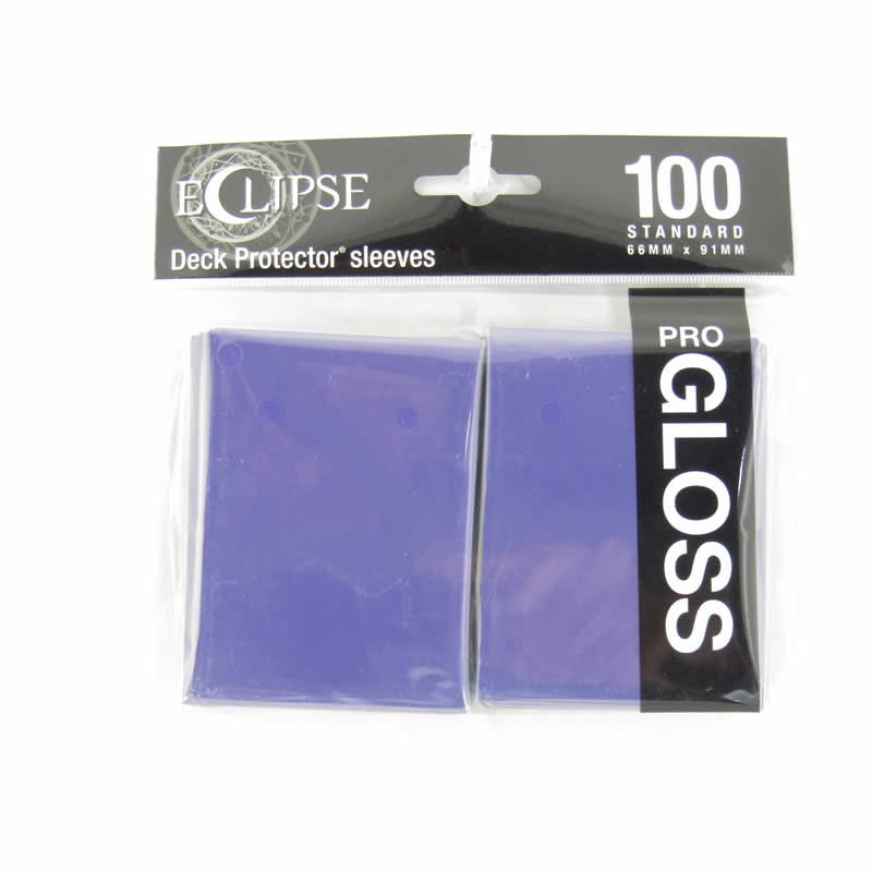 UPR15610 Royal Purple Gloss Standard Sleeves 66mm x 91mm 100-sleeves Single Pack Eclipse 2nd Image