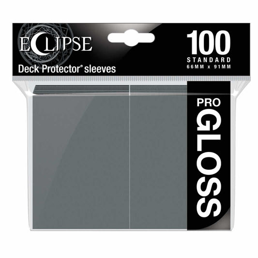 UPR15611 Smoke Grey Gloss Standard Sleeves 66mm x 91mm 100-sleeves Single Pack Eclipse Main Image