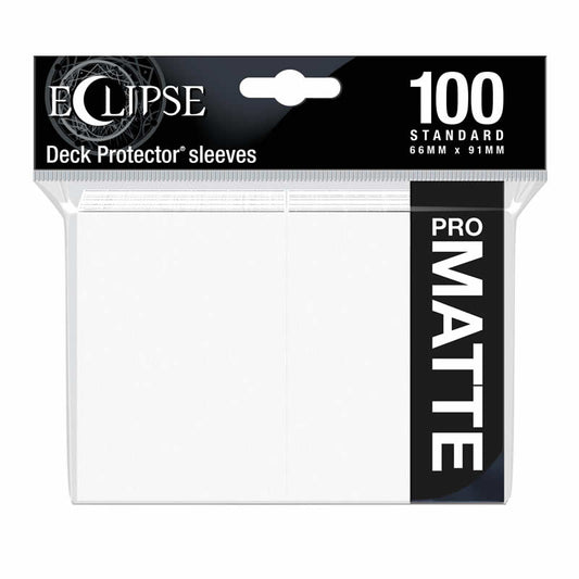 UPR15612 Arctic White Matte Standard Sleeves 100-sleeves Single Pack Eclipse Main Image