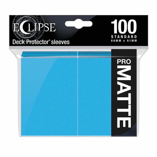 UPR15615 Eclipse Sky Blue Matte Standard Sleeves 100 Count Pack Main Image