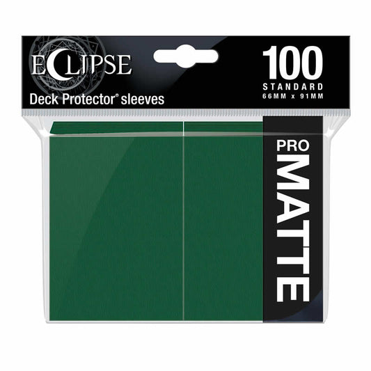 UPR15617 Eclipse Forest Green Matte Standard Sleeves 100 Count Pack Main Image