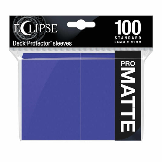 UPR15622 Eclipse Royal Purple Matte Standard Sleeves 100 Count Pack Main Image