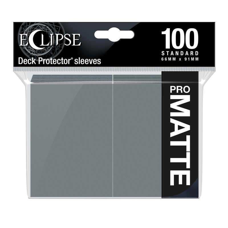 UPR15623 Eclipse Smoke Grey Matte Standard Sleeves 100 Count Pack Main Image