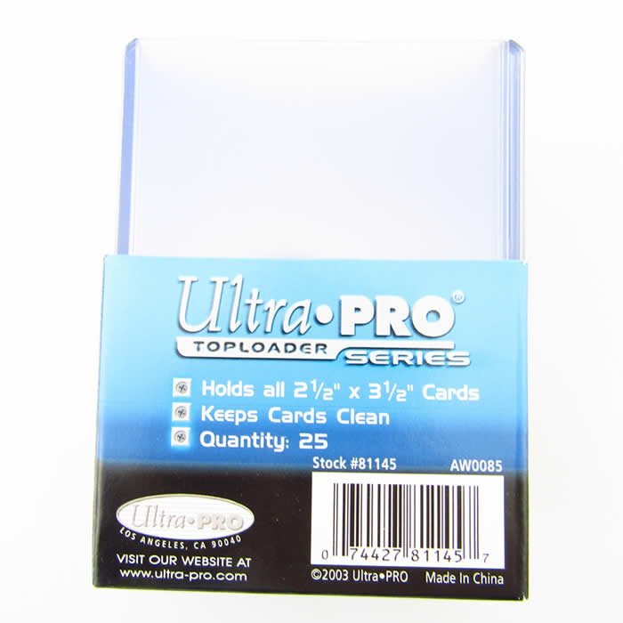 UPR81145 Top Loader 3in x 4in Clear Sleeves 25 Count Ultra Pro Main Image