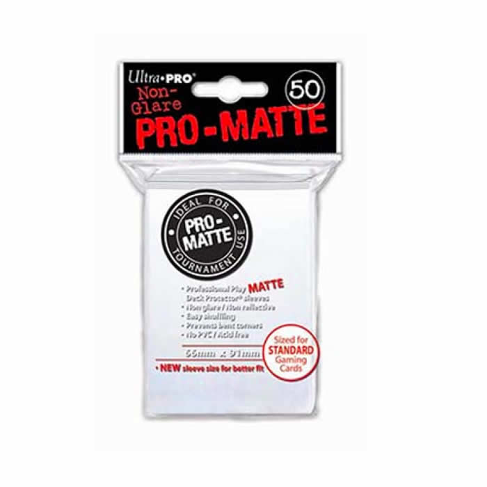 UPR82651 Pro-Matte White Card Sleeves 50 Sleeves 1 Pack Ultra Pro Main Image