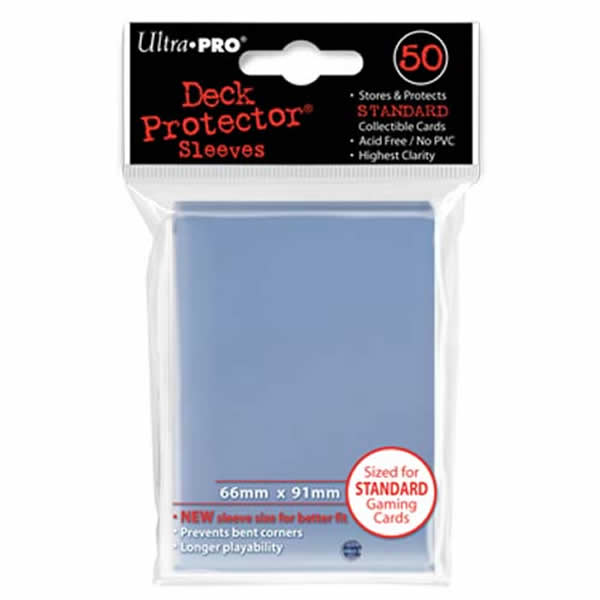 UPR82667 Clear Standard Card Sleeves 50 Count Ultra Pro Main Image