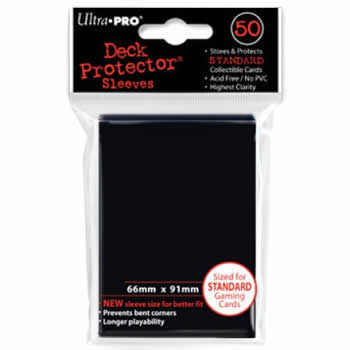UPR82669 Black Standard Card Sleeves 50 Count Ultra Pro