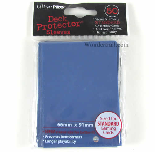 UPR82670 Blue Standard Card Sleeves 50 Count Ultra Pro Main Image