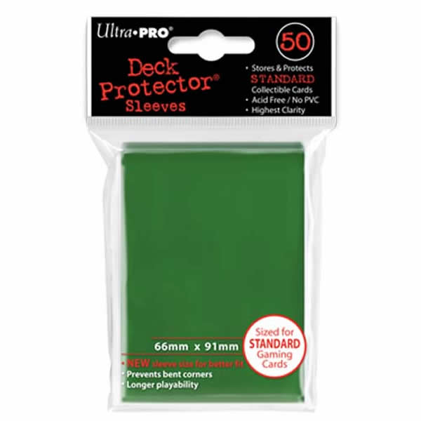 UPR82671 Green Standard Card Sleeves 50 Count Ultra Pro Main Image