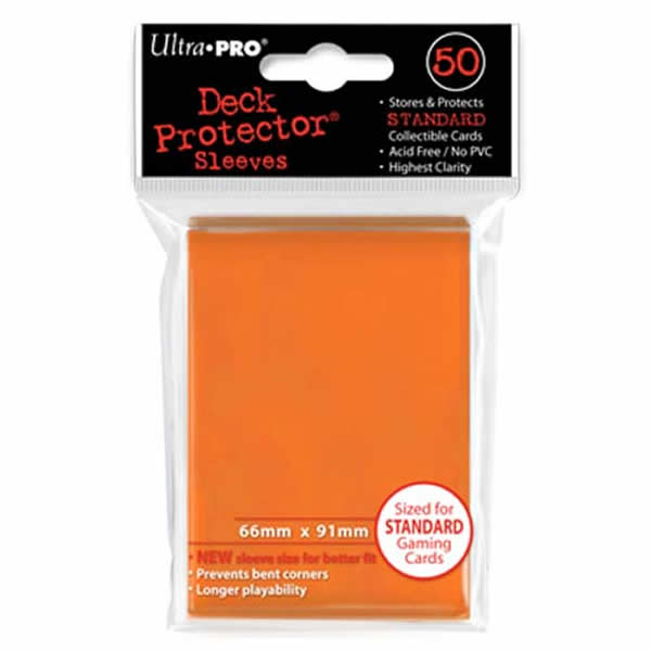 UPR82673 Orange Standard Card Sleeves 50 Count Ultra Pro Main Image