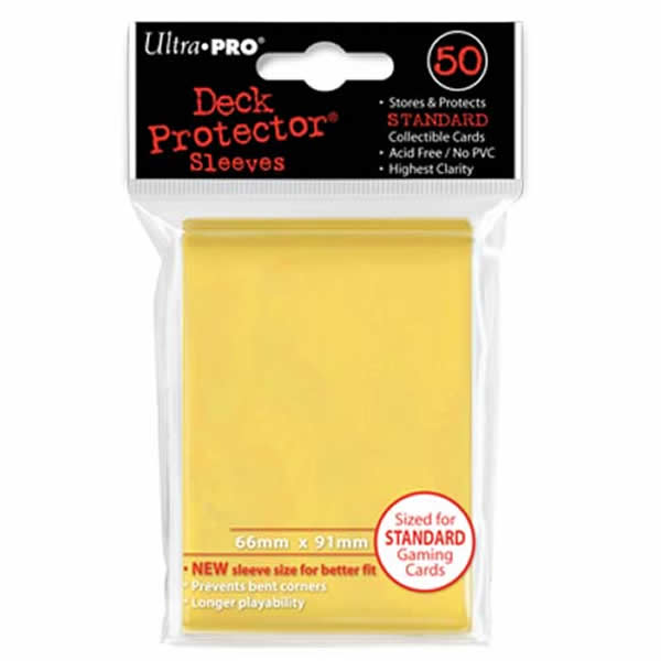 UPR82675 Yellow Standard Card Sleeves 50 Count Ultra Pro Main Image