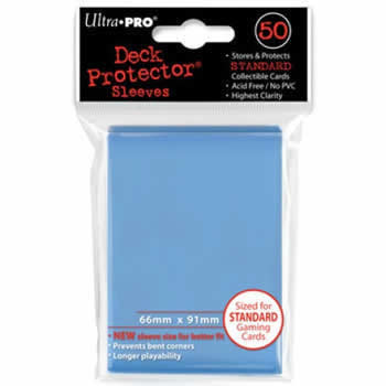 UPR82677 Light Blue Standard Card Sleeves 50 Count Ultra Pro Main Image