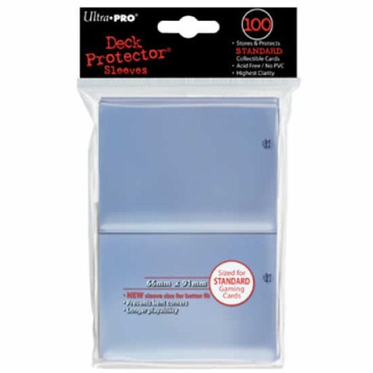 UPR82689 Clear Standard Card Sleeves 100 Count Pack Ultra Pro Main Image