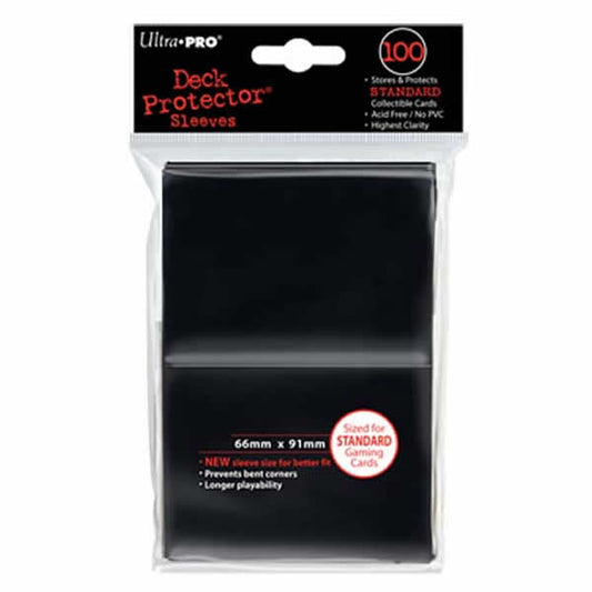 UPR82691 Black Standard Card Sleeves 100 Count Pack Ultra Pro Main Image