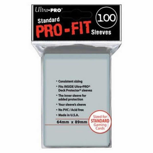 UPR82712 Pro-Fit Clear Card Sleeves 100 Count Ultra Pro Main Image