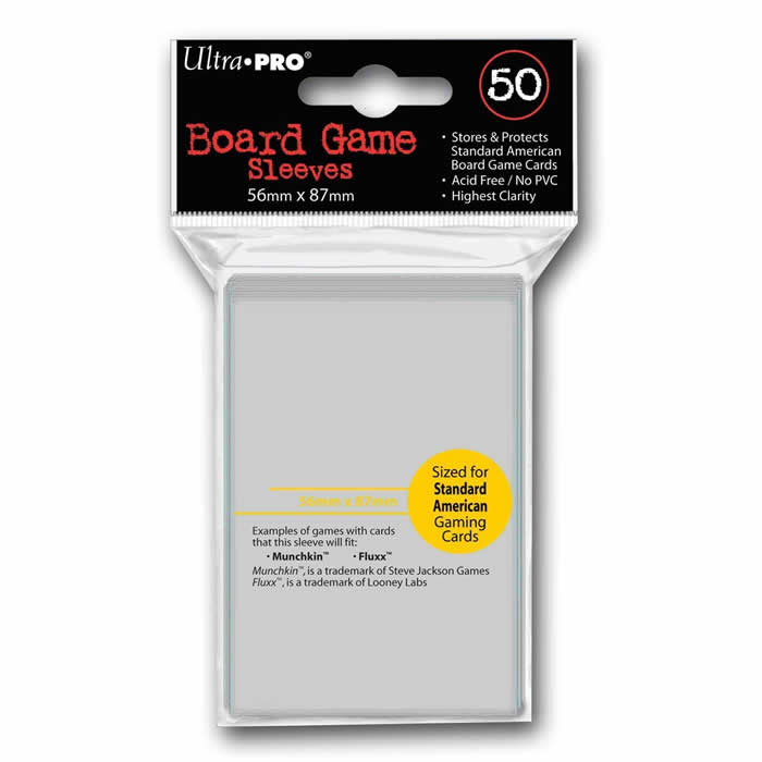 UPR82914 Standard American Board Game Sleeves 50 Count Main Image