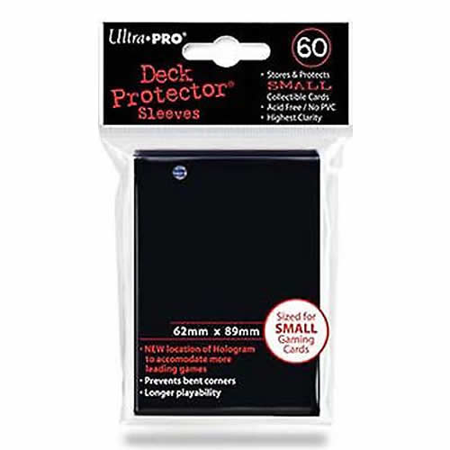 UPR82964 Black Small Card Sleeves 60 Count Ultra Pro Main Image
