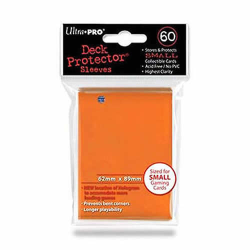 UPR82968 Orange Small Card Sleeves 60 Count Ultra Pro Main Image