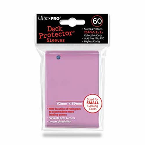 UPR82969 Pink Small Card Sleeves 60 Count Ultra Pro Main Image