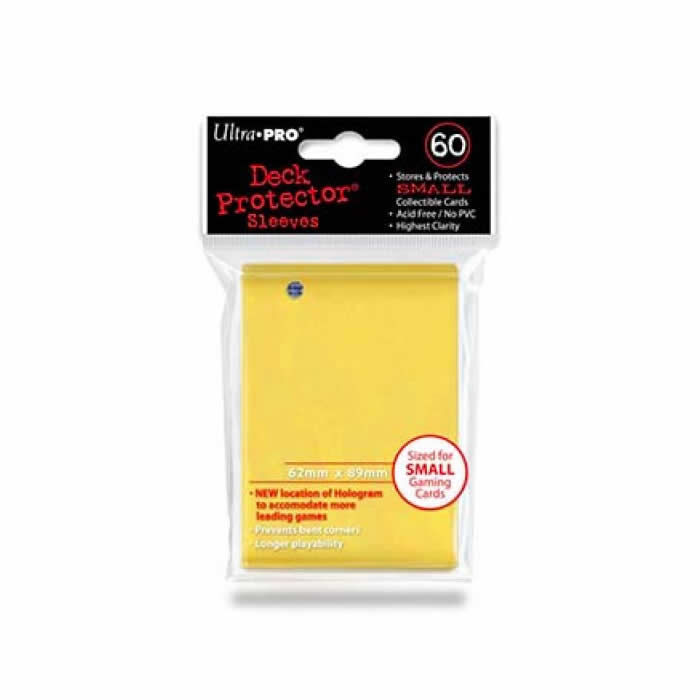 UPR82970 Yellow Small Card Sleeves 60 Count Ultra Pro Main Image