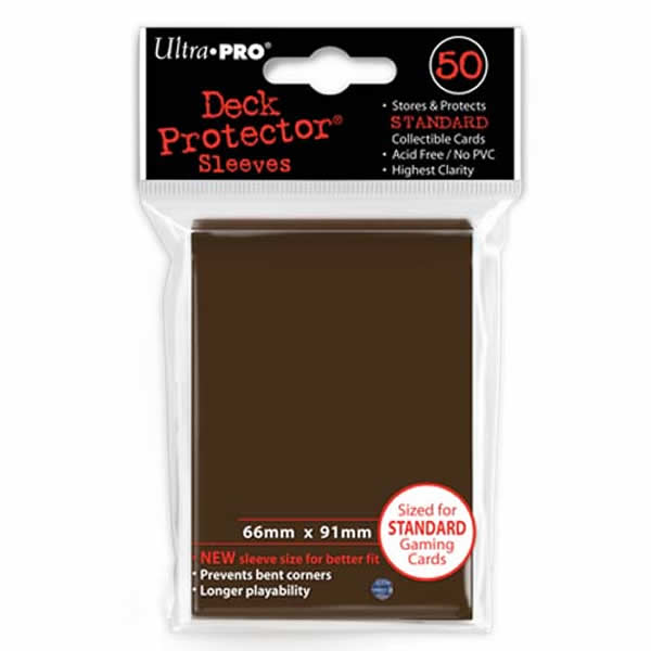 UPR84027 Brown Standard Card Sleeves 50 Count Ultra Pro Main Image