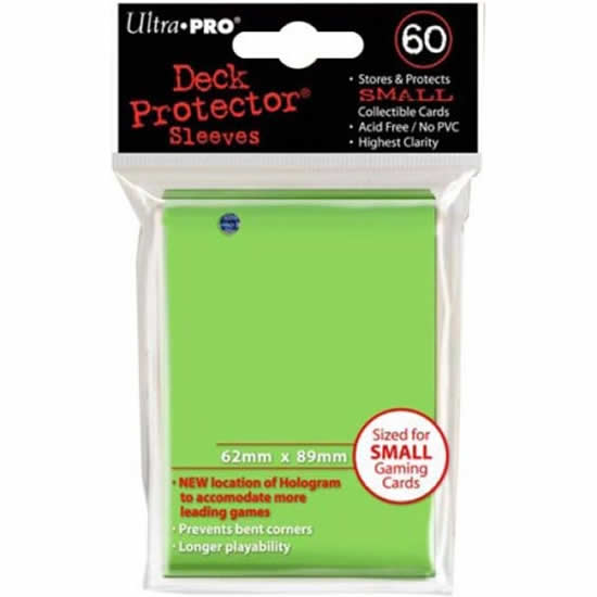 UPR84100 Light Green Small Card Sleeves 50 Count Ultra Pro Main Image