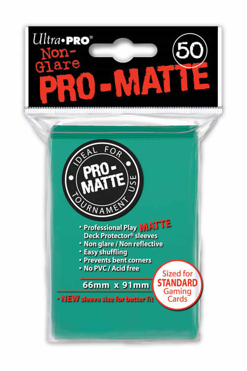 UPR84151 Aqua Pro-Matte Standard Card Sleeves 50 Count Main Image