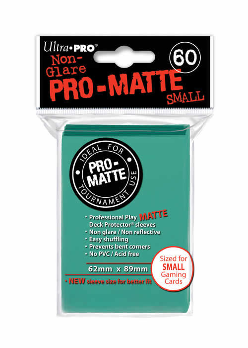 UPR84152 Aqua Pro-Matte Small Card Sleeves 60 Count Ultra Pro Main Image