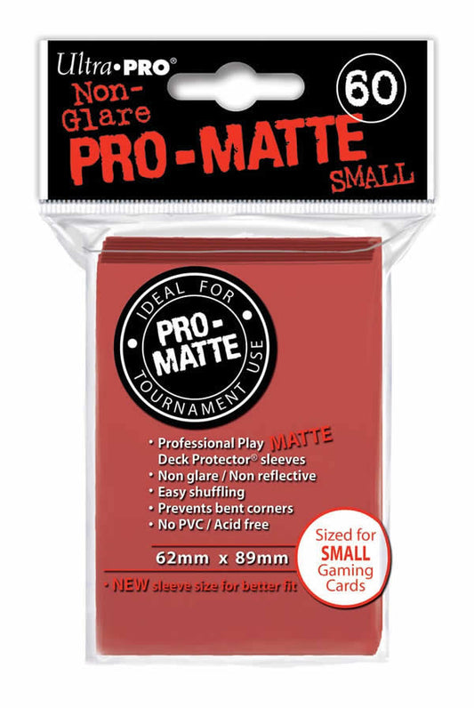 UPR84263 Red Pro-Matte Small Card Sleeves 60 Count Ultra Pro Main Image