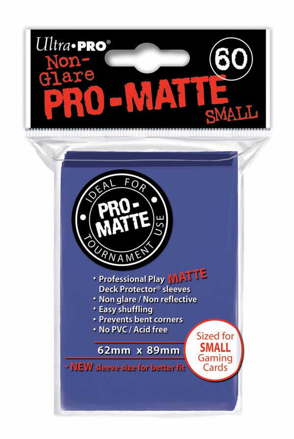 UPR84264 Blue Pro-Matte Small Card Sleeves 60 Count Ultra Pro Main Image