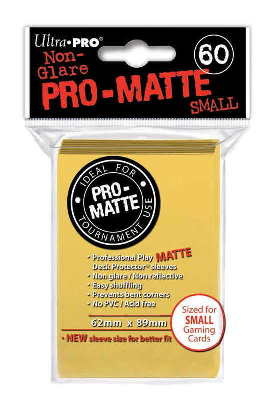 UPR84268 Yellow Pro-Matte Small Card Sleeves 60 Count Ultra Pro Main Image