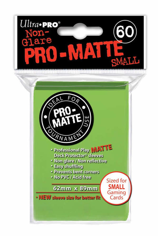 UPR84272 Lime Green Pro-Matte Small Card Sleeves 60 Count Main Image