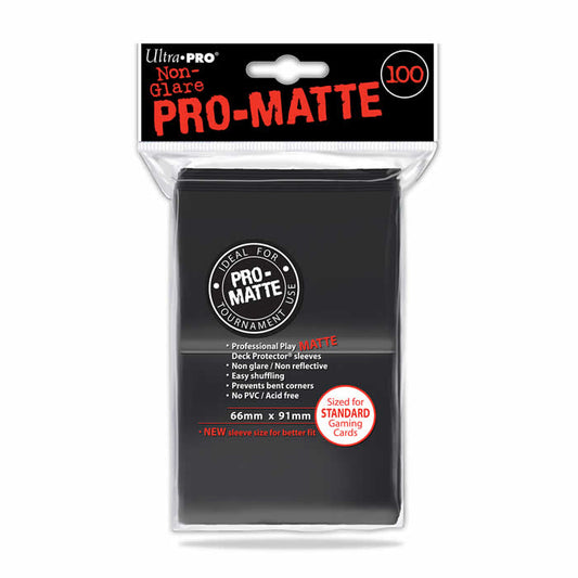 UPR84515 Black Standard Card Sleeves 100 Count Pro-Matte Ultra Pro Main Image