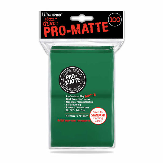 UPR84517 Green Standard Card Sleeves 100 Count Pro-Matte Ultra Pro Main Image
