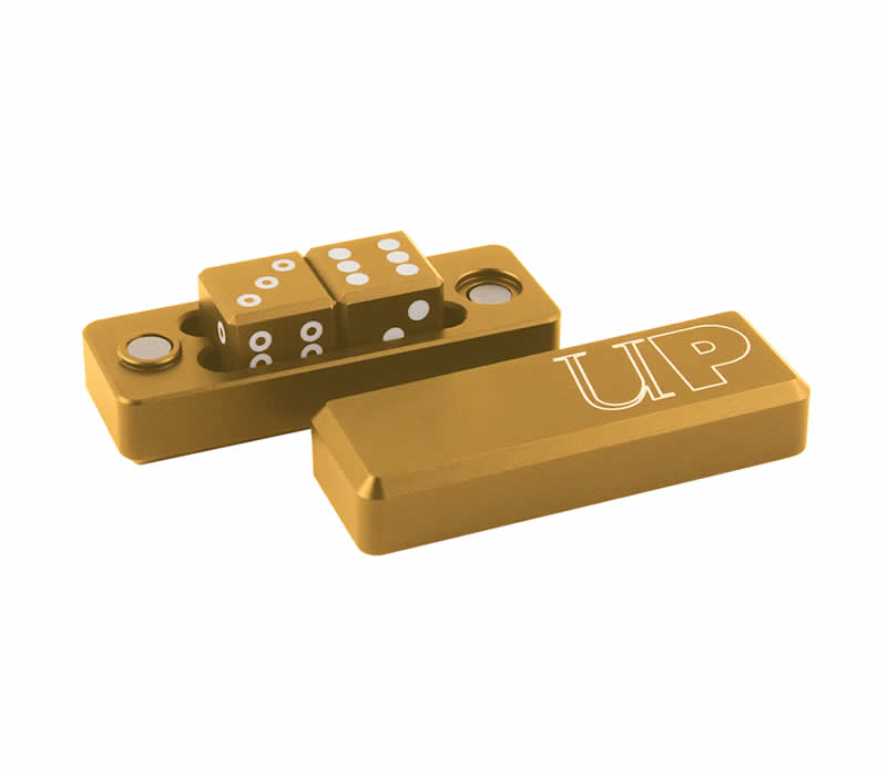 UPR84808 Gold Gravity Dice D6 Set Of 2 Dice Ultra Pro Main Image
