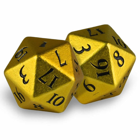 UPR85341 Heavy Metal Dice Bumblebee Finish with Black Numbers D20 Pack of 2 Ultra Pro Main Image