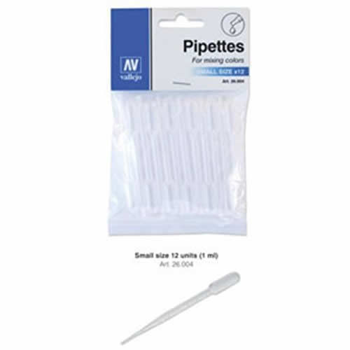 VAL26004 Pipettes Small 1ml 12 Pack Vallejo Paints Main Image